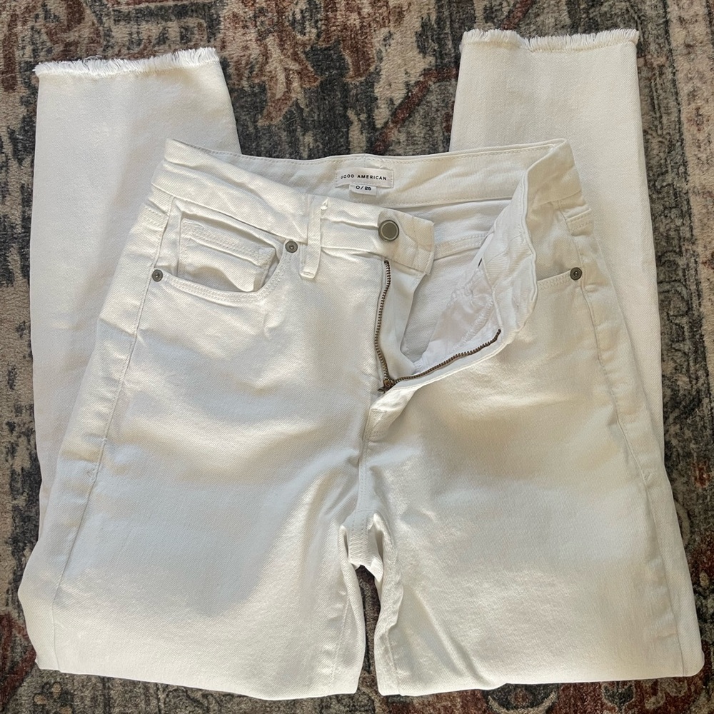 Good American White Skinny Jeans Classic Style